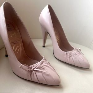 Gucci Nappa Charolette powder pink heel